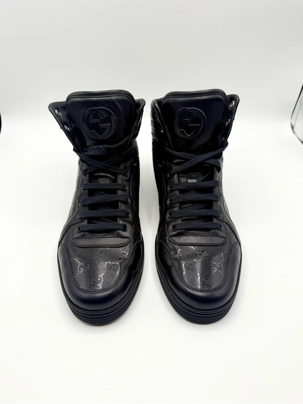 Gucci Imprime High Monogram Men’s Leather Sneakers